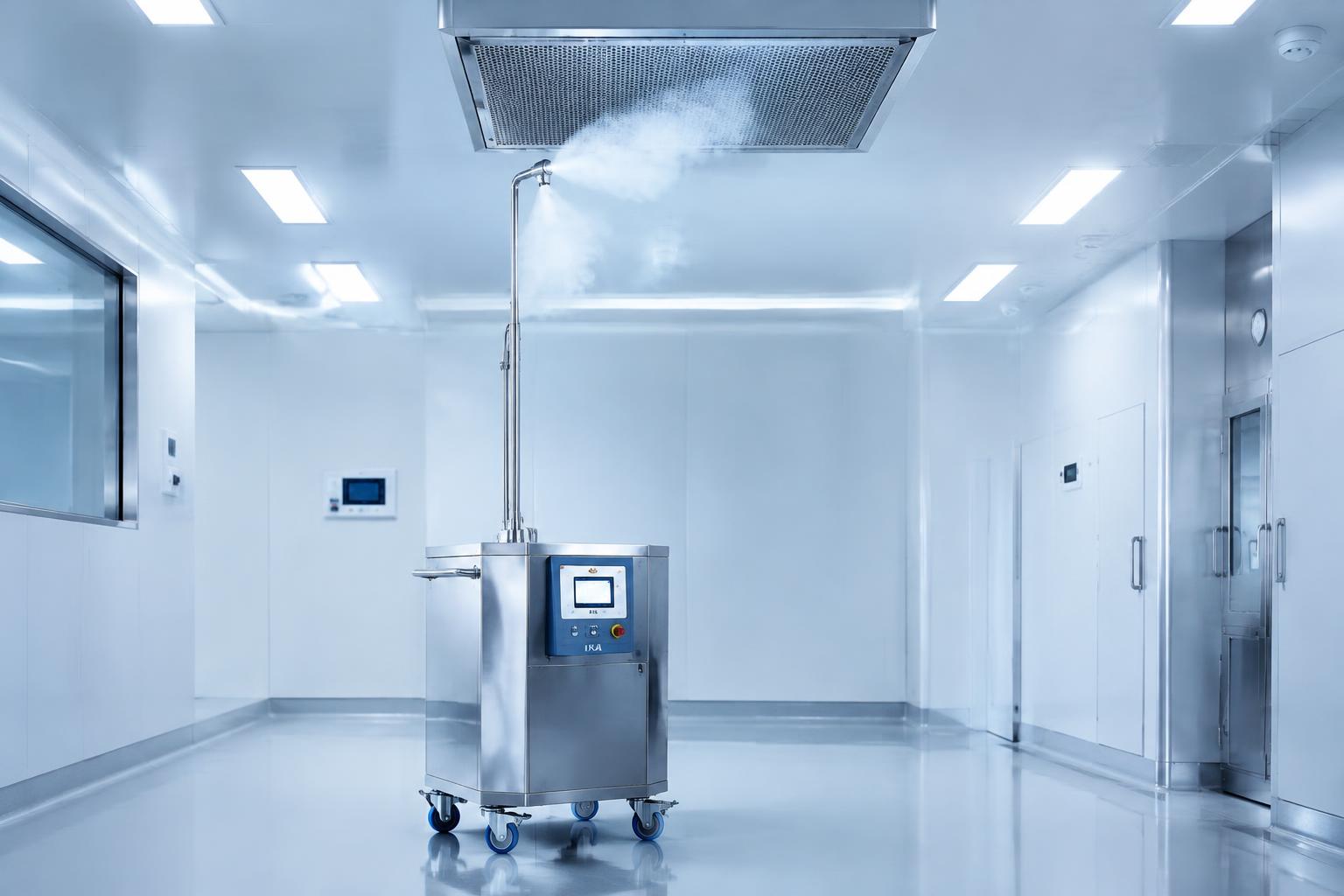 Smoke study configuration under ceiling HEPA filter